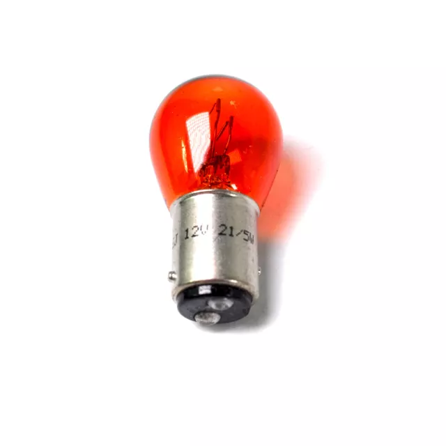 12V 21/5W 2-Faden Glühbirne Glühlampe Orange BA 15D Blinker Harley US Cars