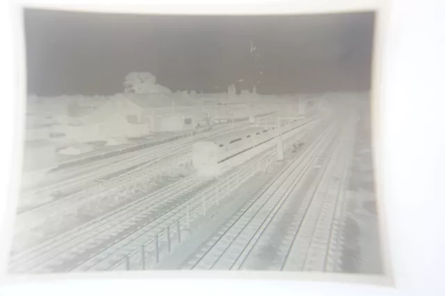 1950 Trains Passing Kenton Harrow On Hill Diesel Loco Railway Negative Ref K3