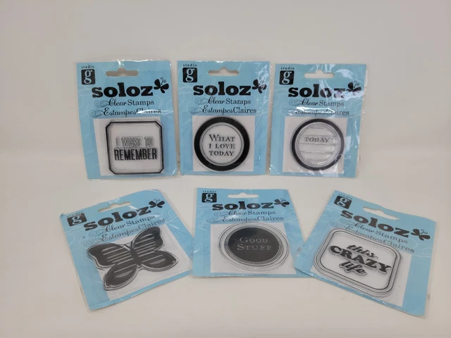 Studio G Soloz Clear Stamps Series 52 Lot