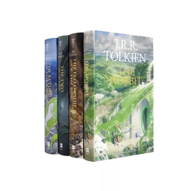 The Hobbit and The Lord of the Rings 4 Books Collection Set Illustrated ed