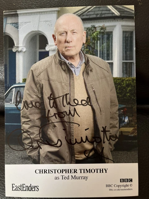 BBC EastEnders Ted Murray Christopher Timothy Hand Signed Cast Card Autograph