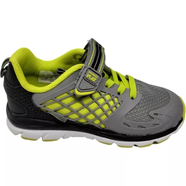 Stride Rite Breccen Boy's Various Size Running Sneakers Grey, Lime