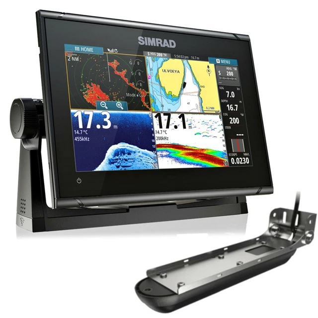 SIMRAD GO9 XSE 9 Inch Chart Plotter with Transom Mount 3-in-1 ...
