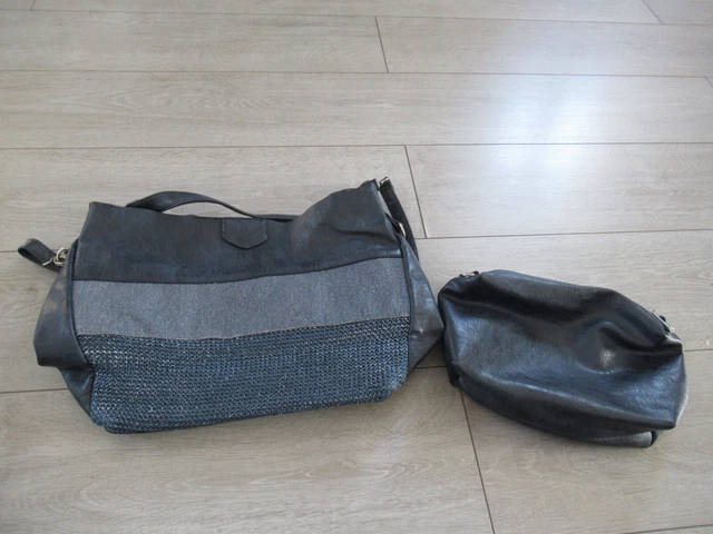 Portefeuille à soufflet femme simili cuir bleu - Un grand marché
