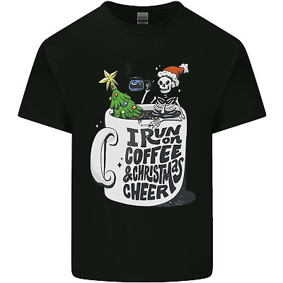CORRO sul caffè e allegria natalizia Teschio da Uomo Cotone T-Shirt Tee Top