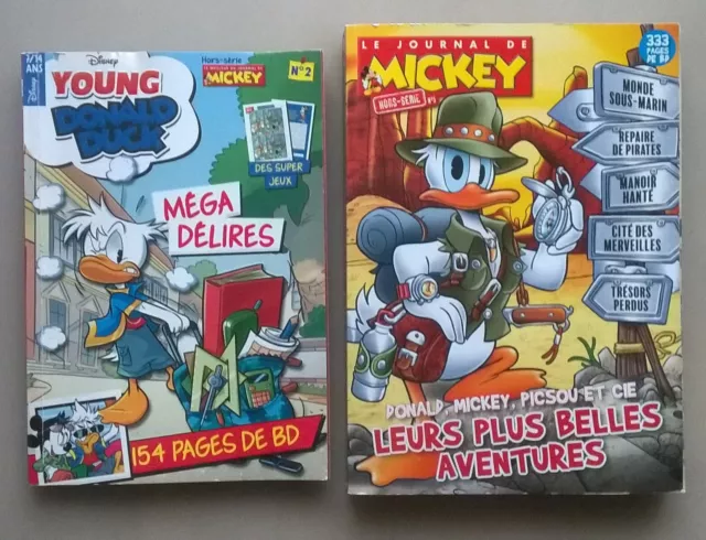 Lot de 2 BD hors série n° 2 et 4 " Le journal de Mickey " de Walt DISNEY