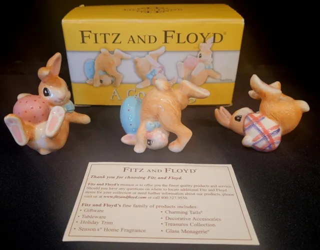Fitz And Floyd A Good Egg Tumbling Easter Bunnies Essentials With Box