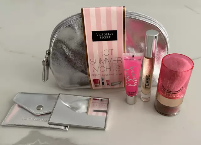 Victoria's Secret Silver Kit:Instant Bronzing Shimmer Powder,Lipgloss,Rollerball Victoria's Secret Silver Kit:Instant Bronzing Shimmer Powder,Lipgloss,Rollerball
