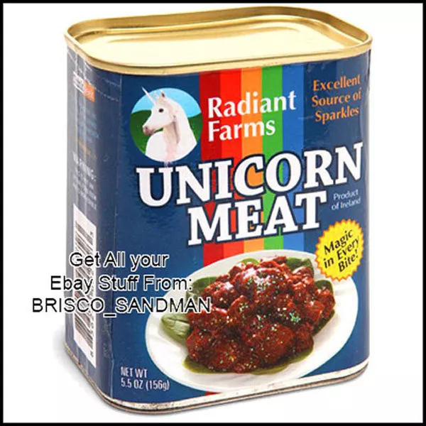 Fridge Fun Refrigerator Magnet UNICORN MEAT CAN Photo Magic Specialty Die-Cut