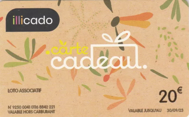 CARTE CADEAU  GIFT CARD - ILLICADO  (France)