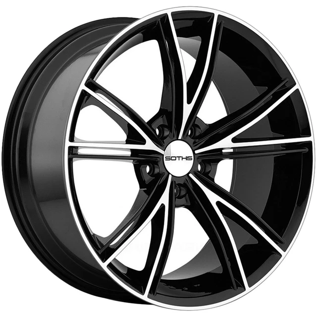 Sothis SC100 20x10 5x112 +40mm Black/Machined Wheel Rim 20" Inch