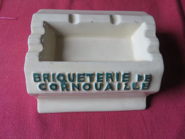 RARE !!! Ancien Cendrier HB Quimper BRIQUETERIE de CORNOUAILLE