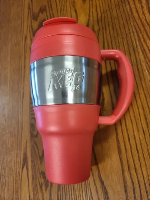 Bubba Keg 34Oz Travel Mug Stainless Steel Insulated Pink w/Handle