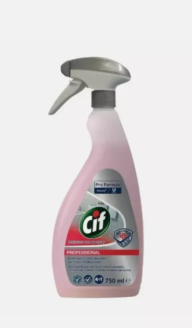 2 x Pro Formula Cif 4 in 1 Washroom Cleaner & Disinfectant Ready to Use 750ml