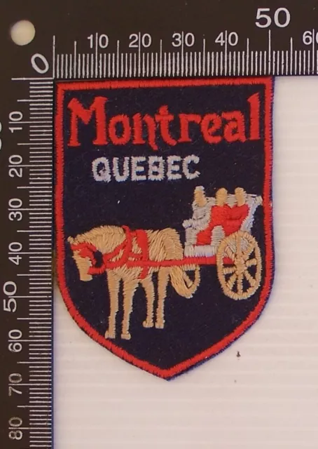 Vintage Montreal Quebec Canada Embroidered Souvenir Woven Cloth Sew-On Badge