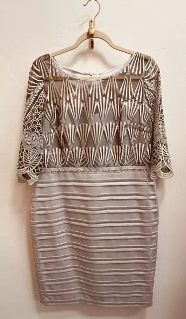 Abito argento grigio Lizabella taglia 16 madre della sposa pezzo speciale £330