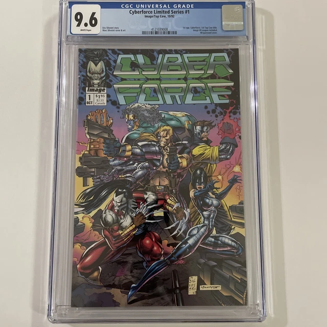Cyberforce #1 Limited series CGC 9.6 WHITE PAGES Image #0 Coupon Uncirculated