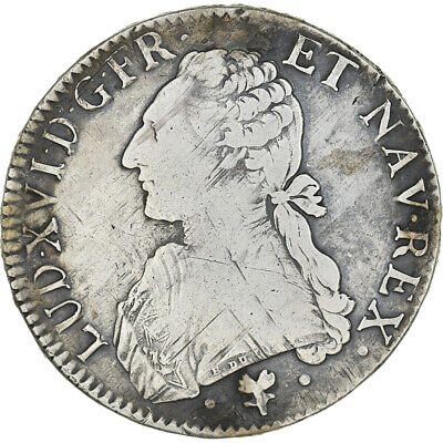 #892607 Moneta 1790 Louis XVI Contempo Francia Ecu aux branches d'olivier 