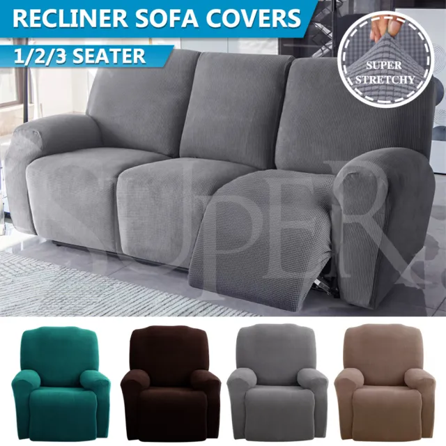 Stretch Recliner Chair Covers Couch Slipcovers Reclining Protector 1/2/3 Seater