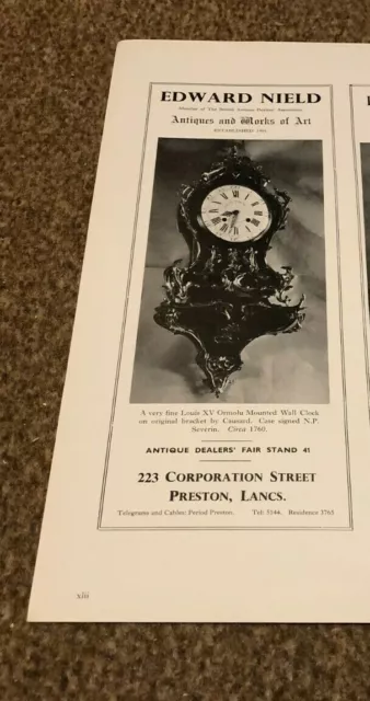 Ant1 Antiques Advert 11X4 Edward Nield Ltd - Loise Xv Ormolu Wall Clock