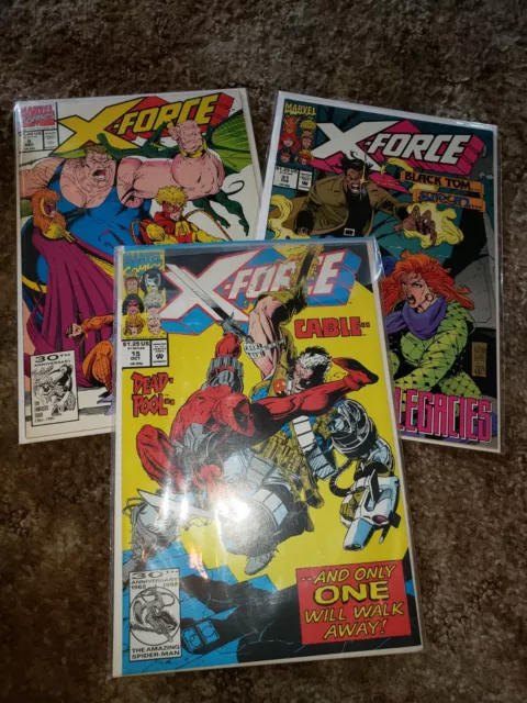 Lot Of 5 X-Force Marvel Comic Books 5 15 18 31 Cable 2 free shipping Deadpool