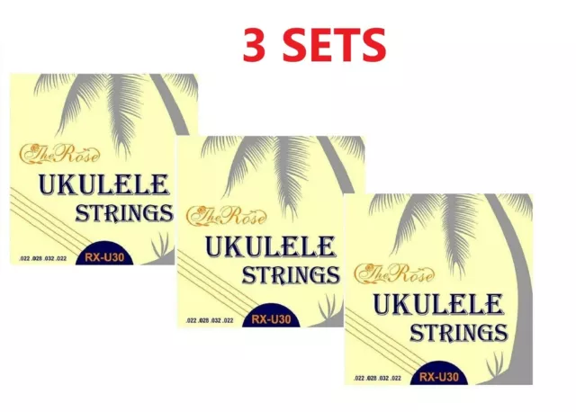 Nylon Ukulele Strings - 3 Sets  (DGBE TUNING) - for 21" / 23" / 26" Ukulele