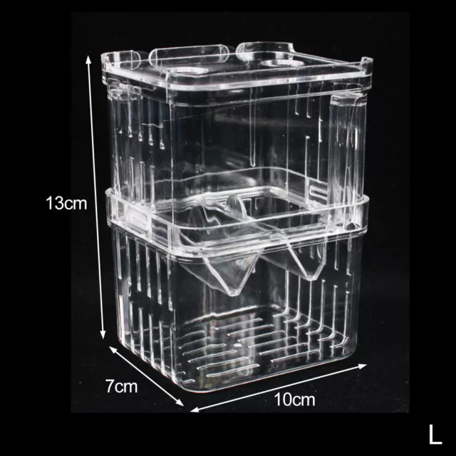 Double-Deck Clear Fish Breeding Isolation Box Aquarium Breeder Fish Tank