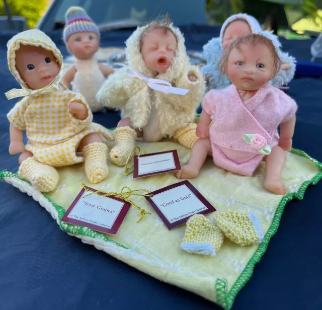 Set Of 5 Ashton Drake Sweet As You Please Collection Dolls By Dorothy Steven