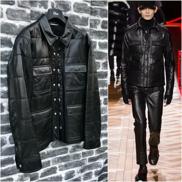 Ultra Rare & Gorgeous Dior Homme AW16 Leather Lambskin Quilted Jacket