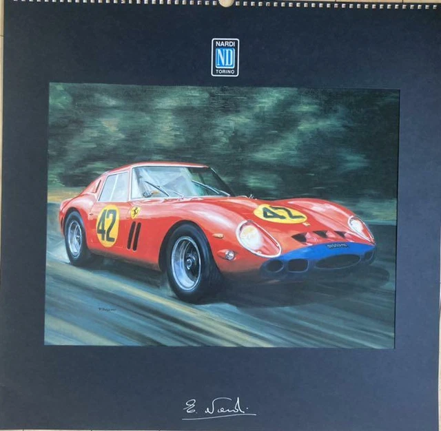 FERRARI 250 GTO Art NARDI Calendar 48 cm long x 49 cm wide from Japan £