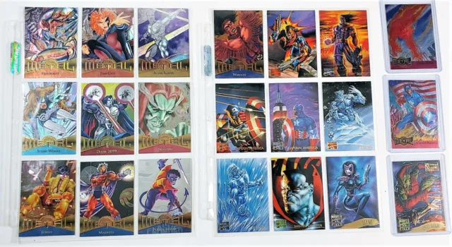 1995 Marvel Metal & Masterpiece Lot of X21, Goblin Signature Card & X2 LE Cards 