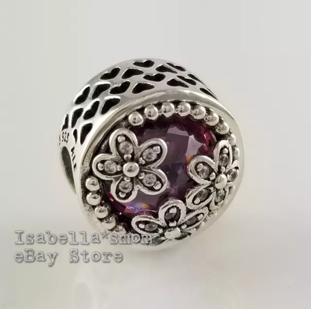 DAZZLING DAISY MEADOW Authentic PANDORA Pink FLORAL Charm 792055PCZ NEW w POUCH!