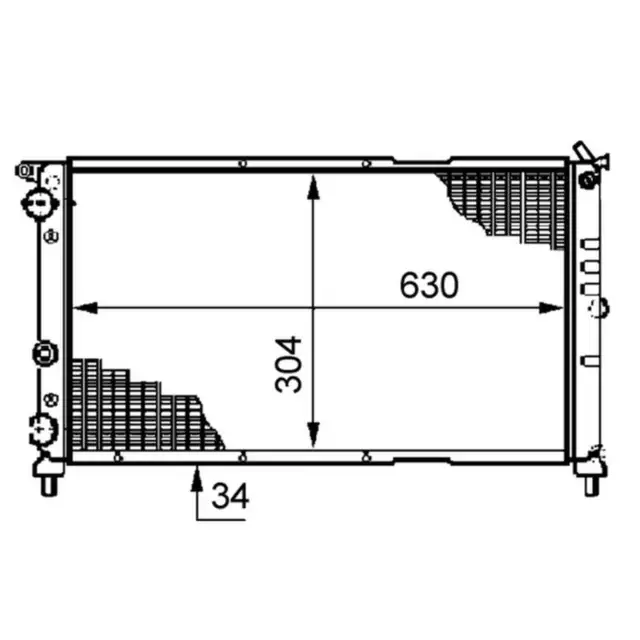 Wasserkühler MAHLE für FIAT PUNTO (176_)