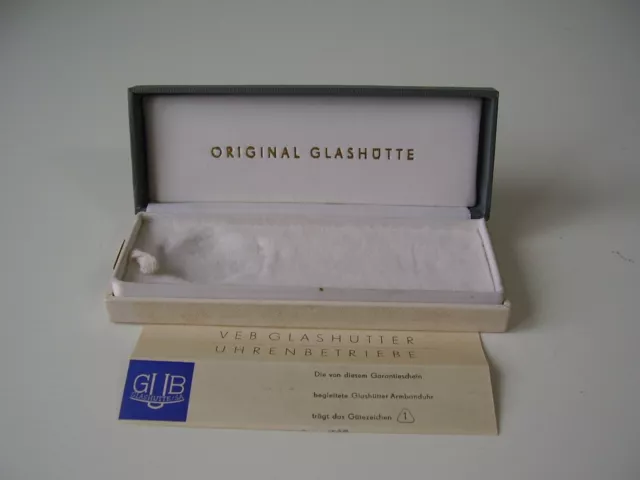 Seltenes Originales Herren Armbanduhren Etui GUB Glashütte für kal.69.1