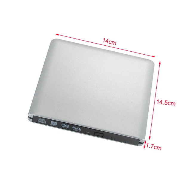 6X Blu ray Burner External BD-R BD DVD CD RW Disc Writer Laptop Movie Player AUS 2