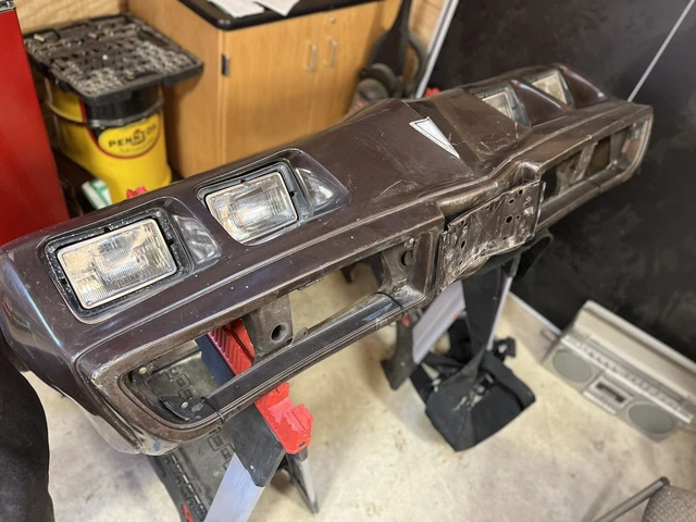 1979-81 Trans Am Front Bumper With Fog Lights, Chin Spoiler, and Lower Supports