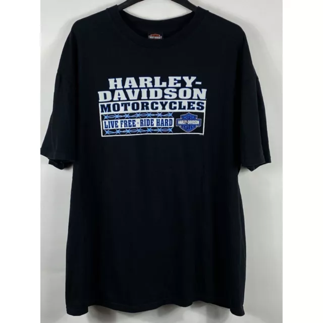 Harley Davidson Bumpus Collierville, TN Tee Shirt Black Size 2XL B718