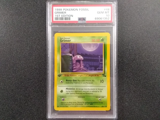 Pokemon WOTC Fossil Grimer 1st Edition 48/62 PSA 10 GEM MINT!!