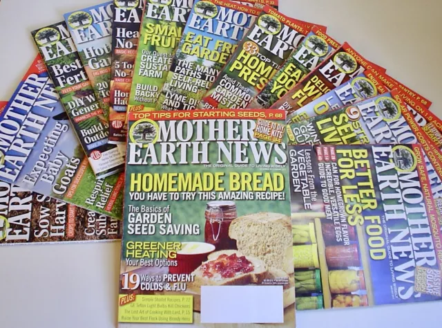 Lot of 14~Mother Earth News Magazines~Assorted Back Issues 2012-2022~VG++