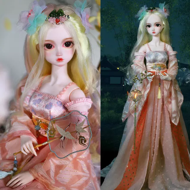 1/3 BJD Doll 60cm 24" Girl Dolls +Face Makeup + Eyes + Wigs Fairy Dress Full Set