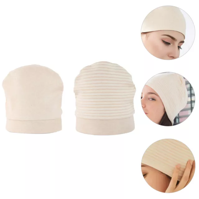 2PCS Working Cap Chemotherapy Headwear Nursing Hat Women Turban