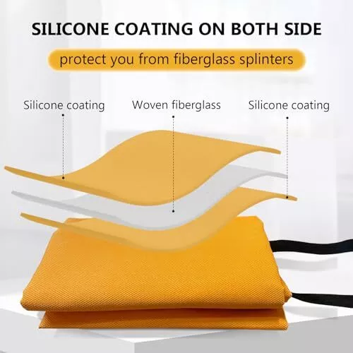 FIRE BLANKET EMERGENCY for Home and Kitchen Silicone Coated Fiberglass ...
