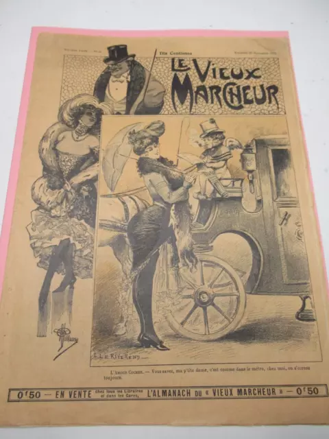 RARE N° REVUE "LE VIEUX MARCHEUR" 1903 Illustré GUILLAUME LUCIEN ROBERT EROTISME