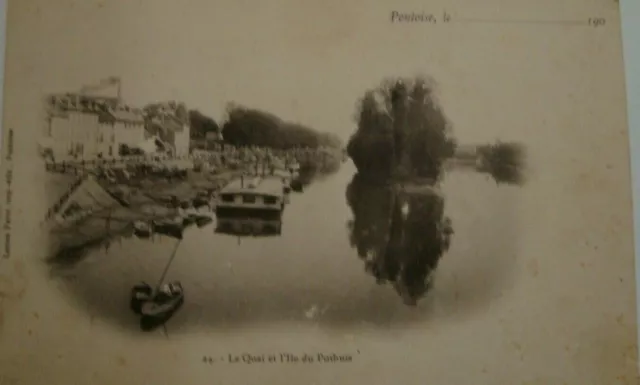 CPA - ( 95 - Val-d'Oise )  -  Pontoise  -  Le Quai et l'Ile du Pothuis