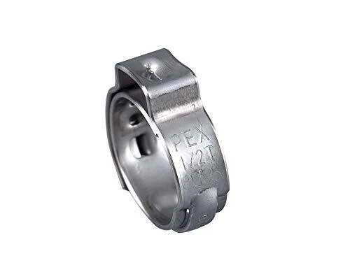 Pack of 100 EFIELD 1/2-inch Stainless Steel Pex Cinch Clamp Rings for Pex Tub...