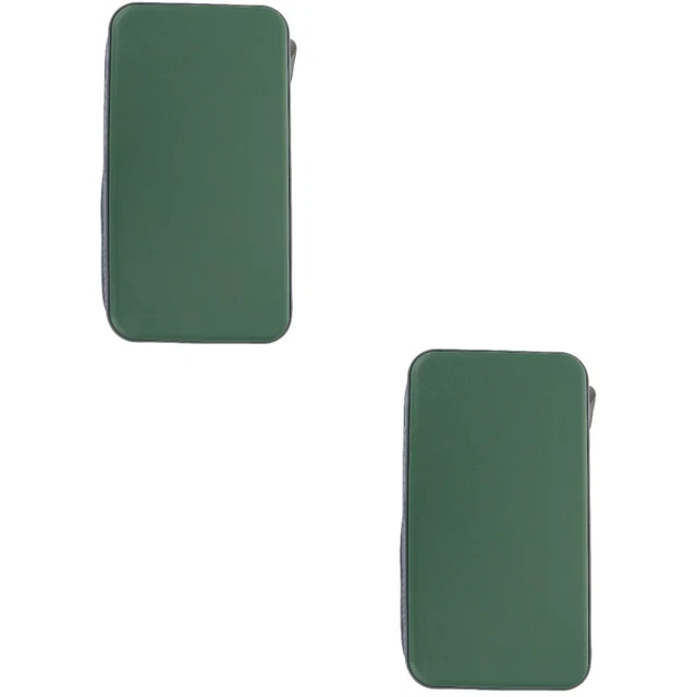 2 Count Portable Wallet Binder CD Storage Bag Zipper Wallet Hard Shell