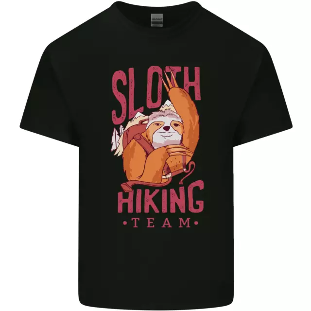 T-shirt top da uomo cotone Sloth Hiking Team Trekking Rambling divertente