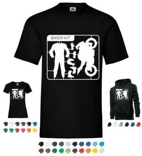 Biker Moto Kit T-Shirt / Pullover / Felpa con Cappuccio