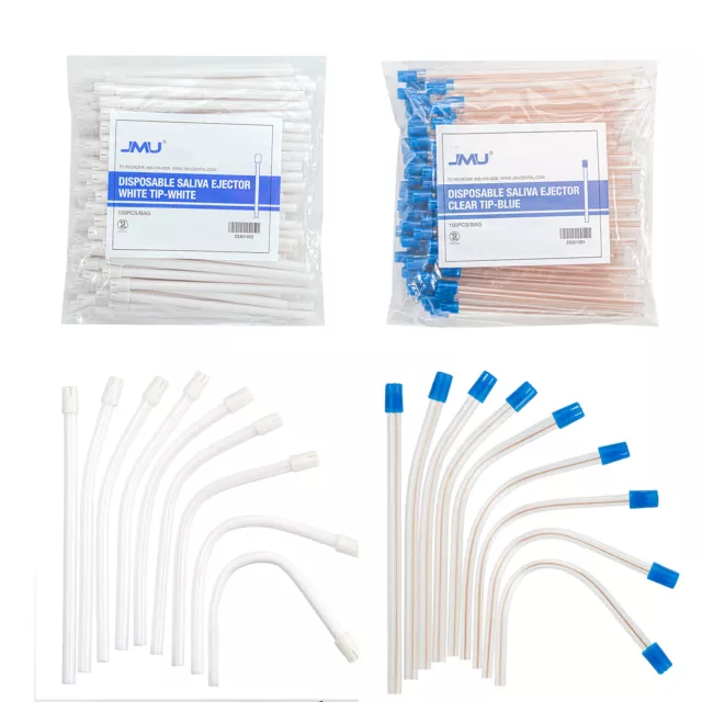 Up to 2000pcs JMU Dental Disposable Saliva Ejectors Evacuation Suction Tips