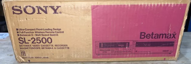 Grabadora de casete de video Sony Betamax SL-2500 NUEVO